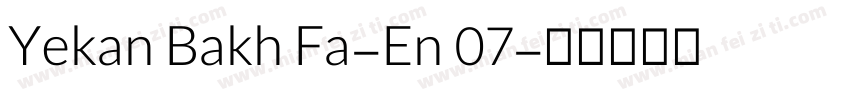 Yekan Bakh Fa-En 07字体转换